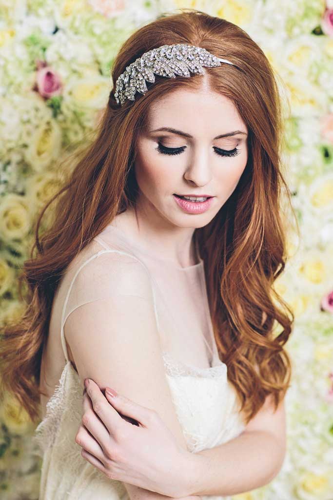 Wedding makeup and hair accessories